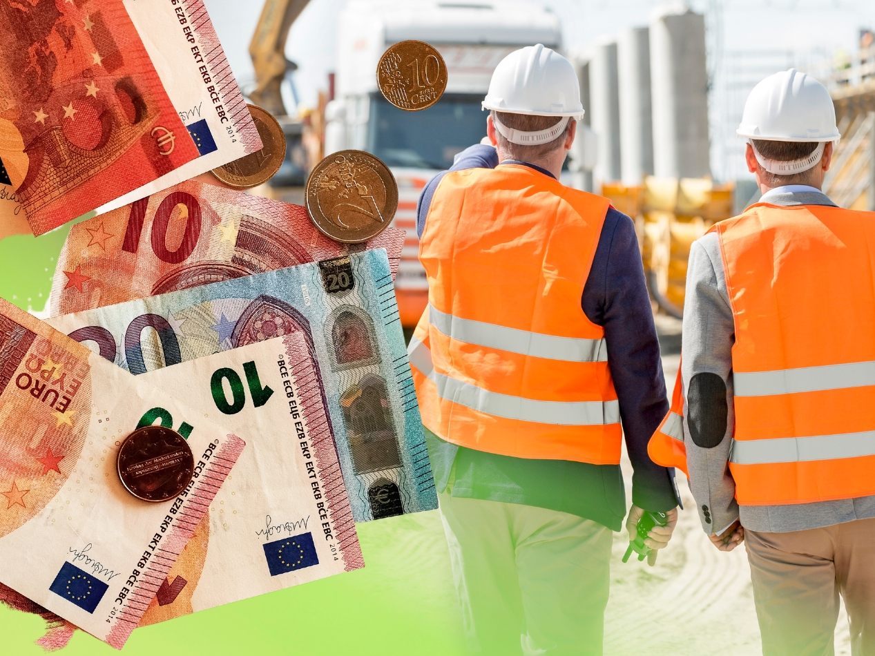 Der kollektivvertragliche Mindestlohn im Bau steigt auf 2.532 Euro